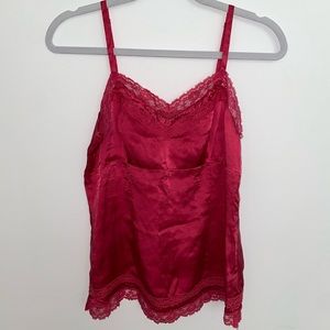 Silk lace tank top